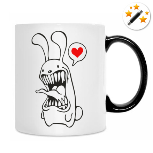 Кружка-хамелеон с принтом Белый Кролик