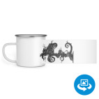 Кружка металлическая белая (круговая запечатка)