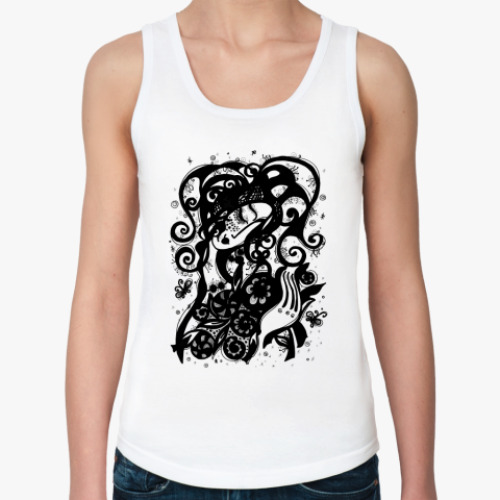 Женская майка с принтом Букет