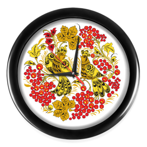 Настенные часы Хохлома (птички)