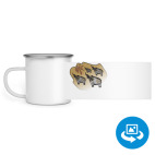 Кружка металлическая белая (круговая запечатка)