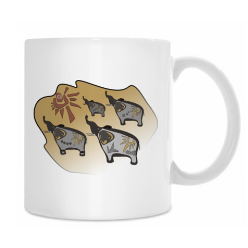 Кружка с принтом 'СЛОНЫ'