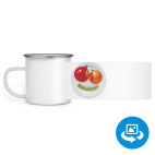 Кружка металлическая белая (круговая запечатка)