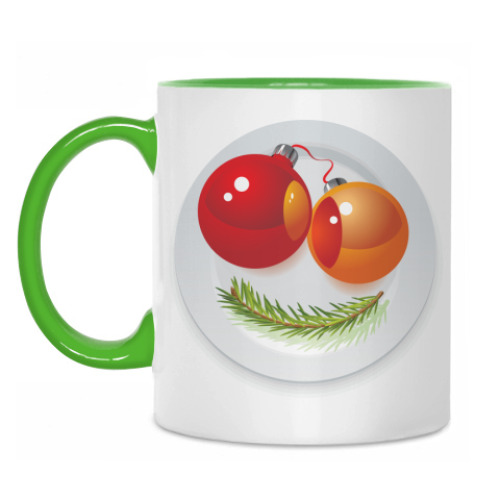 Кружка с принтом Новогодняя рожица