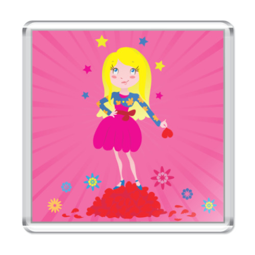 Магнит  Супер-девочка