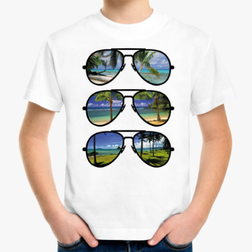 Детская футболка с принтом Очки
