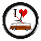 Настенные часы (без цифр) I Love Bus