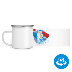 Кружка металлическая белая (круговая запечатка)