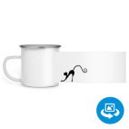 Кружка металлическая белая (круговая запечатка)