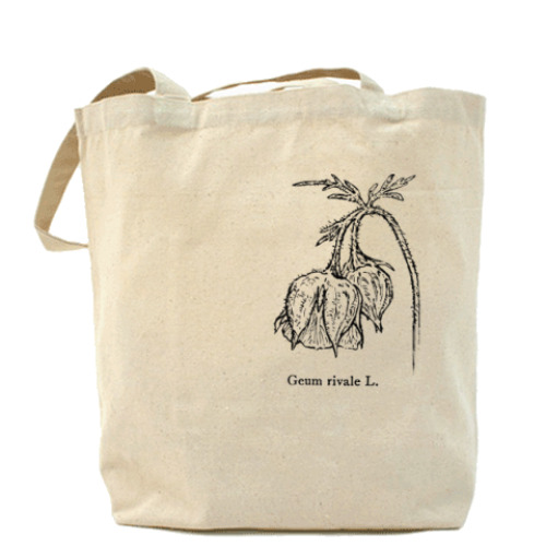 Сумка шоппер с принтом Гравилат речной