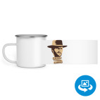 Кружка металлическая белая (круговая запечатка)