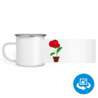 Кружка металлическая белая (круговая запечатка)