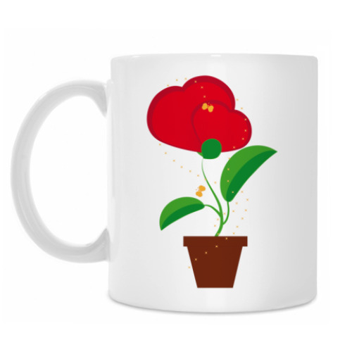 Кружка с принтом Цветок