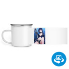 Кружка металлическая белая (круговая запечатка)