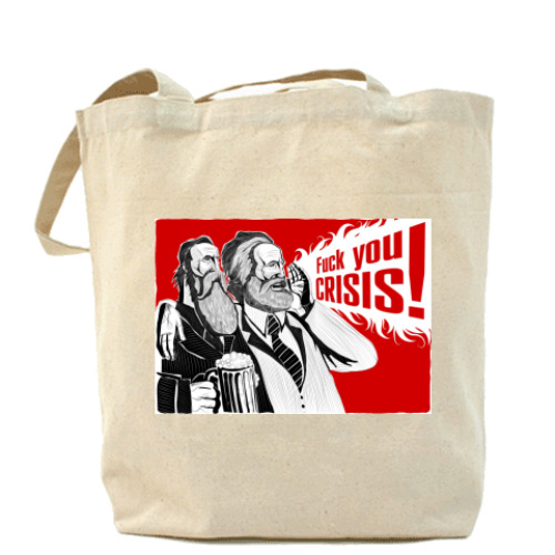 Сумка шоппер с принтом «Маркс и Энгельс»