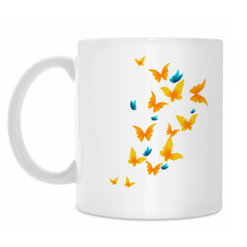 Кружка с принтом БАБОЧКИ