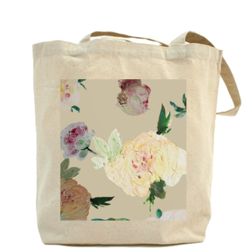 Сумка шоппер с принтом цветок розы