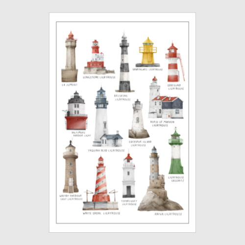 Постер с принтом Lighthouses