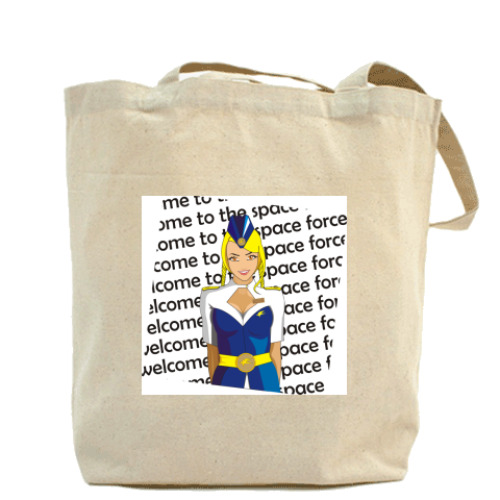 Сумка шоппер с принтом спэйс форс