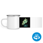 Кружка металлическая белая (круговая запечатка)