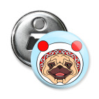 Мопс Снеговик