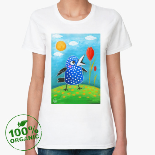 Женская футболка из органик-хлопка Галчонок