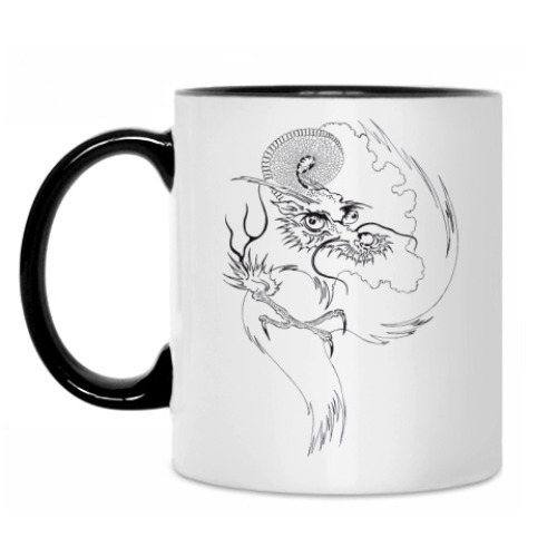 Кружка с принтом Дракон