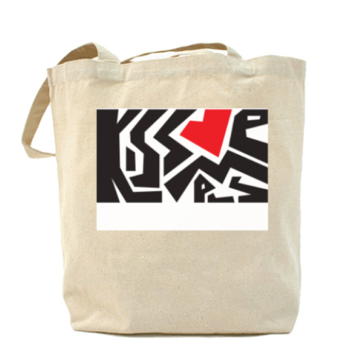 Сумка шоппер с принтом Kiss Me Pls