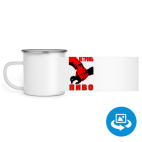 Кружка металлическая белая (круговая запечатка)