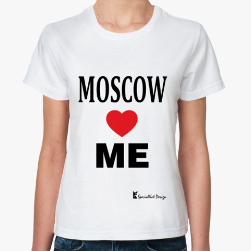 Классическая футболка Moscow loves me