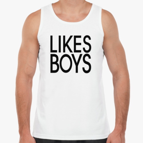 Майка с принтом Likes boys