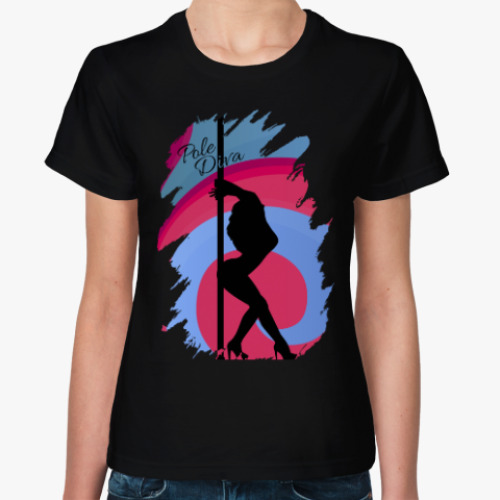 Женская футболка с принтом Exotic Princess - Pole Dance Diva