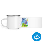 Кружка металлическая белая (круговая запечатка)