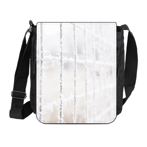 Сумка на плечо (мини-планшет) с принтом "Иней"