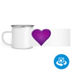 Кружка металлическая белая (круговая запечатка)