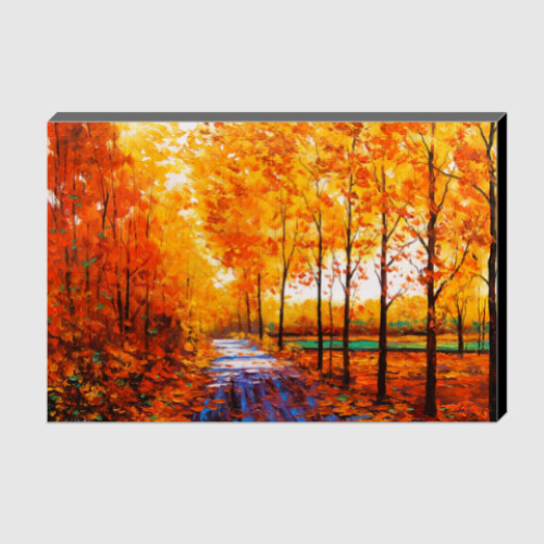Холст с принтом Рыжая аллея