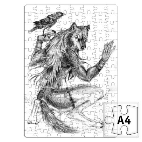 Пазл с принтом оборотень