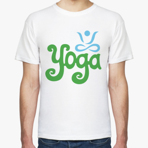 Футболка с принтом Yoga.