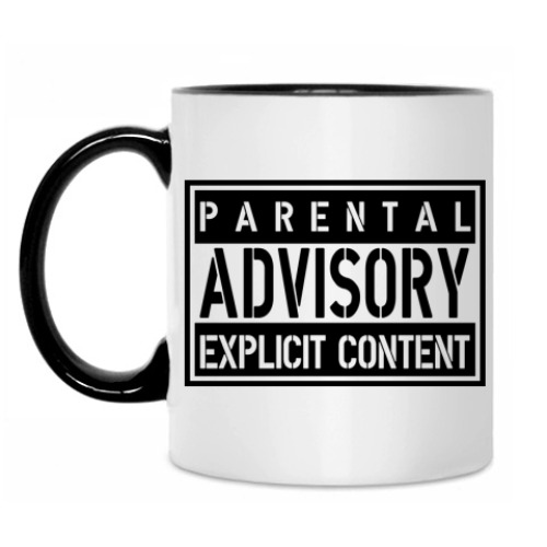 Кружка с принтом Parental Advisory