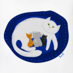  кошка с котятами