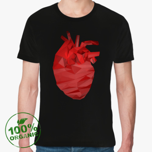 Футболка из органик-хлопка Сердце 3D