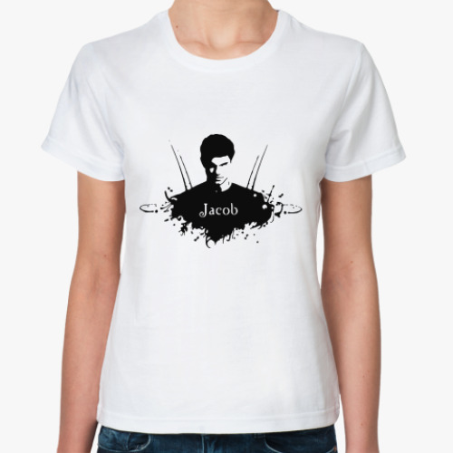 Классическая футболка с принтом Jacob. Сумерки