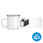 Кружка металлическая белая (круговая запечатка)