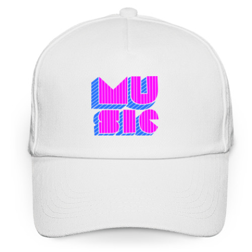 Кепка бейсболка с принтом  Музыка / Music