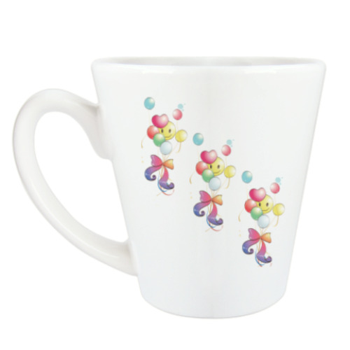 Чашка Латте с принтом С Днем Рождения