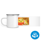 Кружка металлическая белая (круговая запечатка)