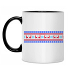 Кружка двухцветная