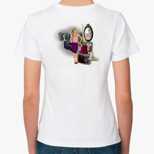 Классическая футболка с принтом Шопоголик