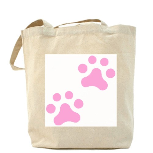 Сумка шоппер с принтом Лапки