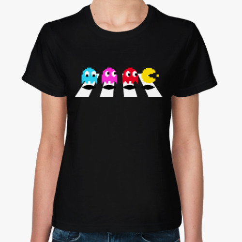 Женская футболка Pacman . Abbey Road